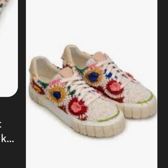 Sunset Colorful Crochet Flatform Sneakers FARM RIO